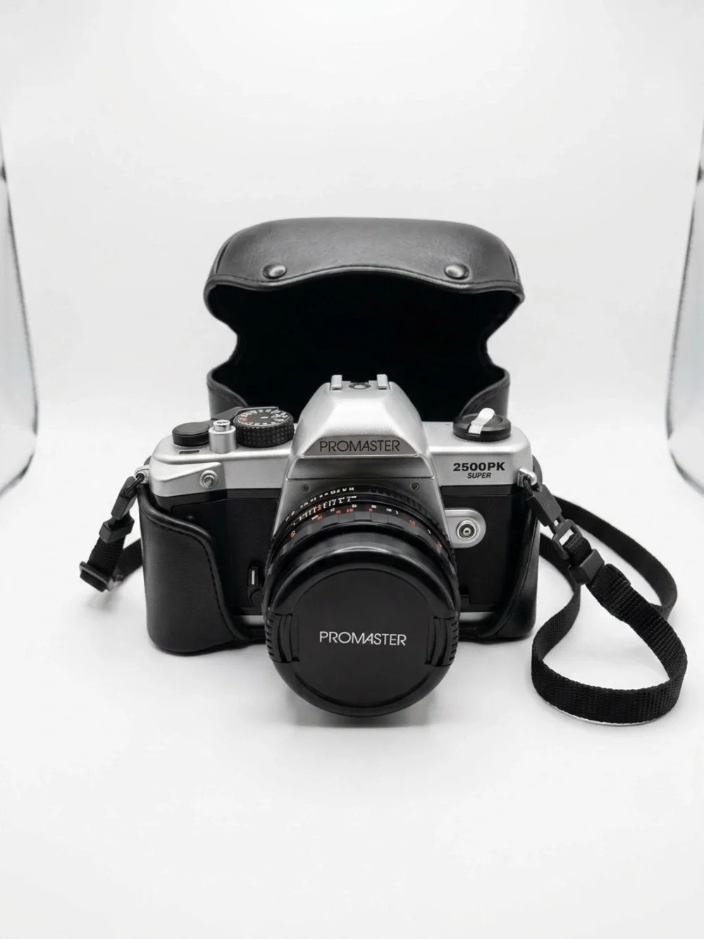 2500PK Film SLR Camera in Silver and Black